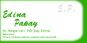 edina papay business card